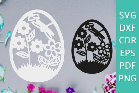 Floral Easter Egg Svg Papercut