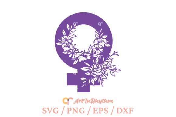 Floral Female Gender Symbol Svg, Women