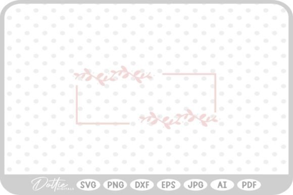 Floral Vine Rectangle Border SVG PNG DXF